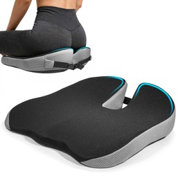 Wedge Car Seat Cushion, Office Chair Cushion, Memory Foam Truck Seat Cushion for Sciatica Tailbone Pain Relief, Long Driving, Coccyx, Back Support