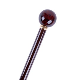 FootFitter Deluxe Long Walking Cane - Premium Walking Stick with Superior Elegant Handle (Made in Italy) (Tortoiseshell Knob)