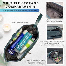Mens Toiletry Bag | Wash bags for men, Travel Essentials by Maveyah (Blue)