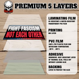 Fight Fascism Not Each Other | Bumper Sticker or Car Magnet | Funny Vintage Magnetic Bumper for Trucks Cars [7.5x3.75]