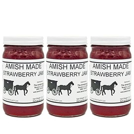 Amish Jam Strawberry - 8 Oz Set of Three Jars