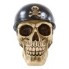 Ebros Military Skull With Crossbones Helmet Gear Figurine 5"H Skeleton