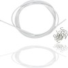 Curtain Wire, White, 3 Metres Including Hooks, Multi-Purpose Voile Wire/Cable,