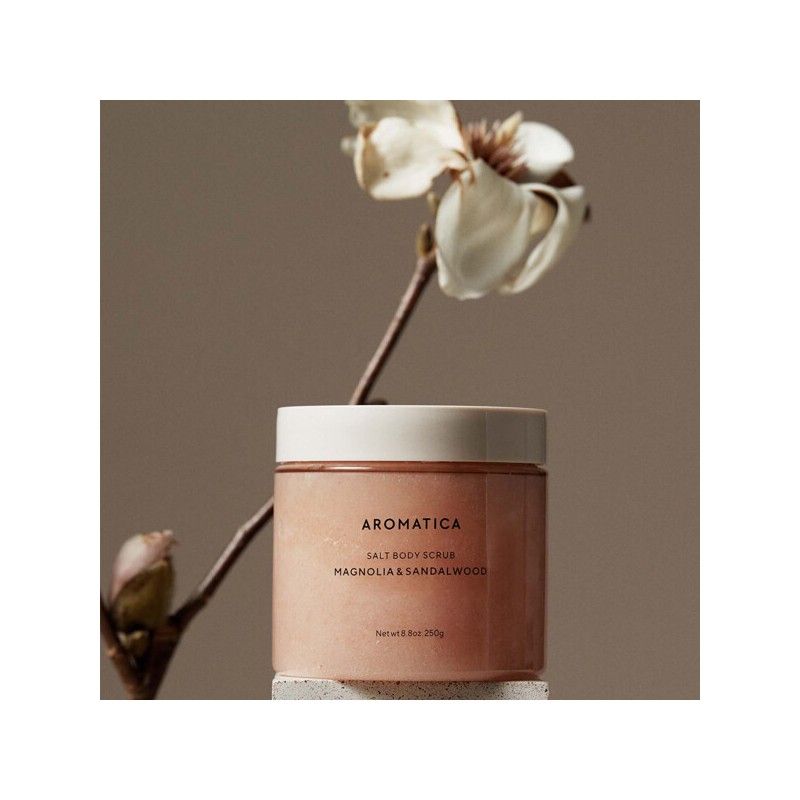 Aromatica Salt Body Scrub Magnolia Sandalwood 250g / 아로마티카 솔트
