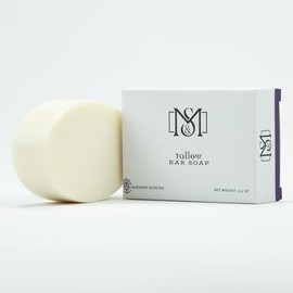 M&S Farms Tallow Soap (Lavender), 1 Count (Pack of 1), White