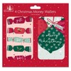 Tallon Christmas Xmas Contemporary Money Wallets, Assorted Designs - Pack