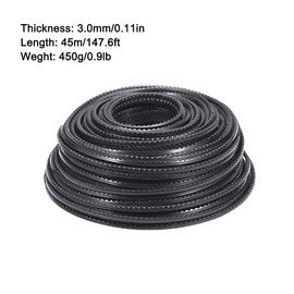 String Trimmer Line, 45m x 3mm Nylon Grass Strimmer Cord Mower Trimmer Line, Universal Grass Trimmer Line for Grass Cutting, Weed Trimming & Garden Maintenance (Serrated)