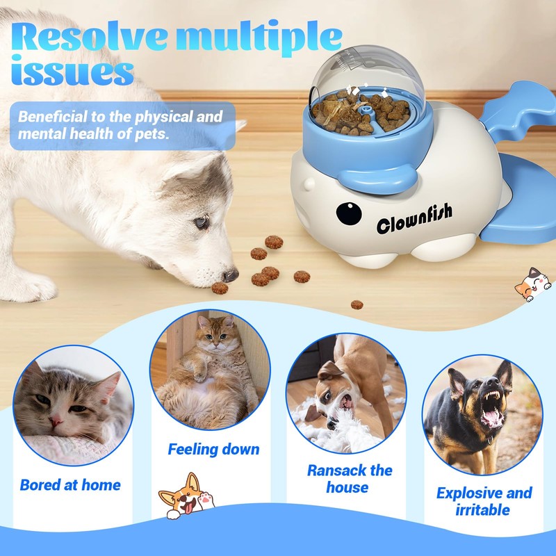 Dwafill Interactive Feeder, Dog Toy Intelligence, Slow Feeder Cat, Slow