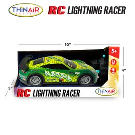 Nature Bound RC Lightning Racer - High-Speed, Light Up Chassis, Radio Controlled Race Car, 1:40 Scale, Blue (Green)