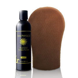 Tan Physics True Color Tanner 8 oz w/ FREE Tanning Mitt by Sans-Sun