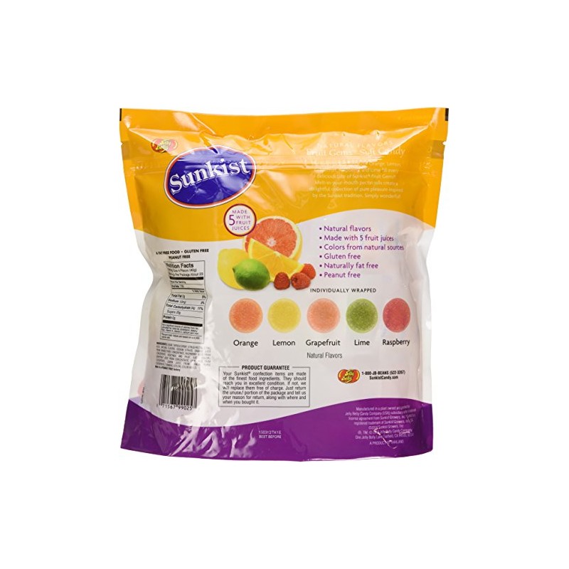 Sunkist® Individually-Wrapped Fruit Gems 32OZ (2 LB) Pouch