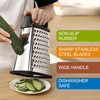 Professional Cheese Grater - Stainless Steel, 4 Sides - Ideal