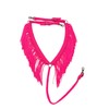 fringe breast collar paracord horse tack hot pink