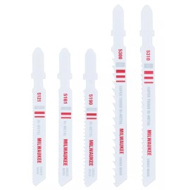 Milwaukee 49-22-1178 T-Shank Metal/Wood Cutting Jig Saw Blade Assortment, 5-Pack