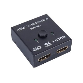 Pipestation HDMI Switch 4K 1080p - HDMI Splitter 2 in 1 Out - HDMI Splitter 2 In 1 Out to Switch Between Your Inputs on One Display - HDMI Switch Between Laptops, TVs, Games Consoles & More
