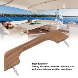 Teak Handrail - Single Loop 12 Inch Boat Grab Handle Ergonomic Grab Bar Handrail Weather Resistant Wood Marine RV Boating Armrest Accessories