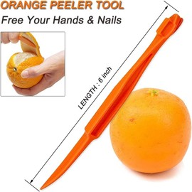 Orange Citrus Peelers Citrus Lemon Citrus Peel Cutter Plastic Easy Slicer Cutter Peeler Remover Opener Kitchen Accessories Knife Cooking Tool Kitchen Gadget (4 Pack)