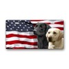 Labradors on American Flag License Plate