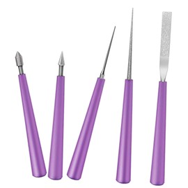 OSALADI 5pcs Bead Reamer Set Diamond Files for Jewelry Making Efficient Beading Tools for Enlarging and Polishing Bead Compatible