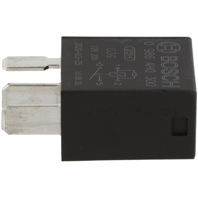 Bosch 0986AH0300 Mini Relay 12V 20A, IP5K4, Operating Temperature from