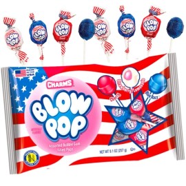 Charms Blow Pop Assorted Bubble Gum Filled Lollipops 9.1 Ounce Bag