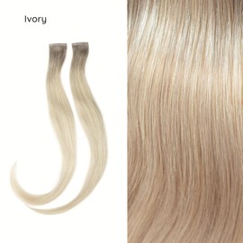 Fringe Clip in Hair Extensions - 100% Remy Human Hair (2 Pcs), Seamless Clip in Bangs - Undetectable Face Framing Clip on Fringe - Lightweight Clip on Bangs Human Hair Fringe with Miniature Clips