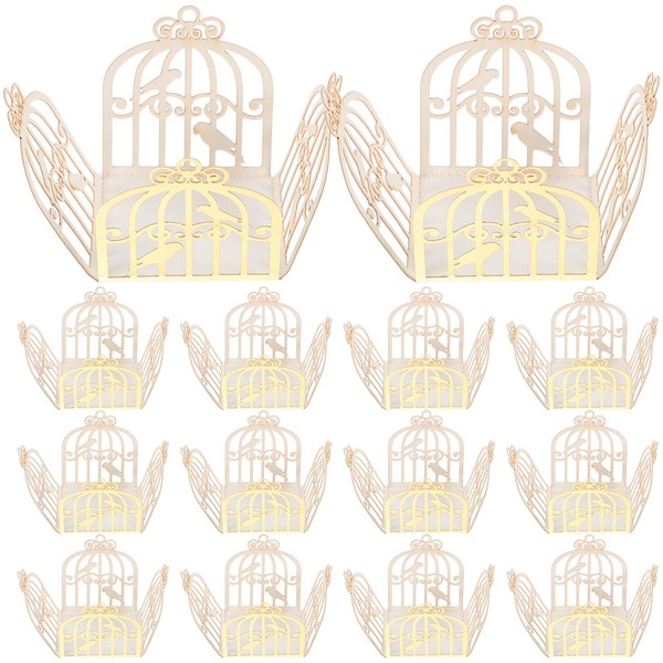 Gadpiparty 50pcs Bird Cage Candy Boxes Decorative Sugar Container Small