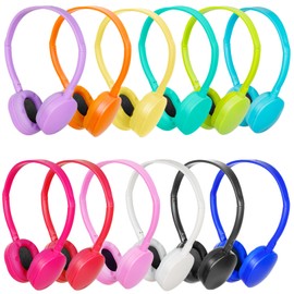 OSSZIT Kids Headphones Bulk for Classroom School 18 Pack,Wholesale Wired Adjustable Headphones for Students Teens Children Gift and Adult 3.5mm Jack (Mixed Colors)