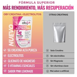 Creatina Monohidratada Micronizada + Electrolitos, Magnesio, Potasio, Vitaminas y Agua de Coco | Creatine HydroFresh 5g por Porción | Sin Azúcar | Sab