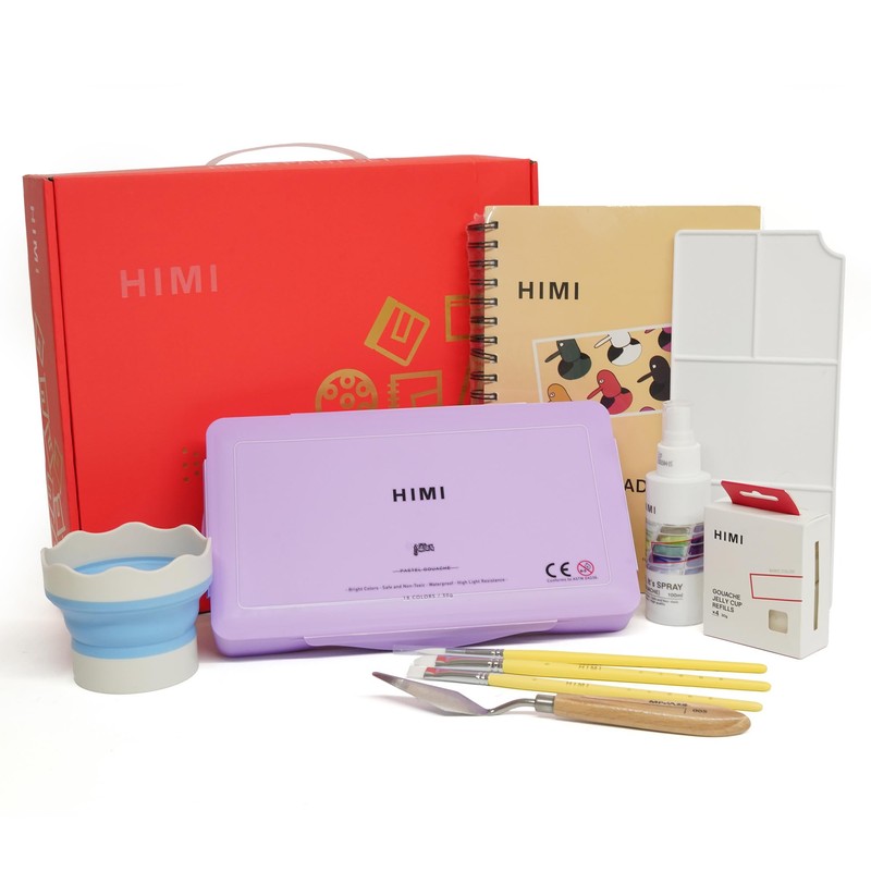 HIMI Deluxe 18 Colors Jelly Gouache Paint Gift Set –