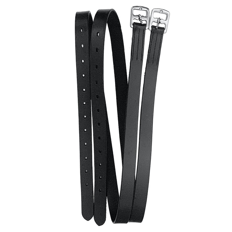 Majestic Ally Genuine Leather Stirrup for English Saddle (Black, 60