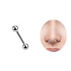 Titanium Piercing Bar 1.6 mm Thickness with 2 Titanium Balls,