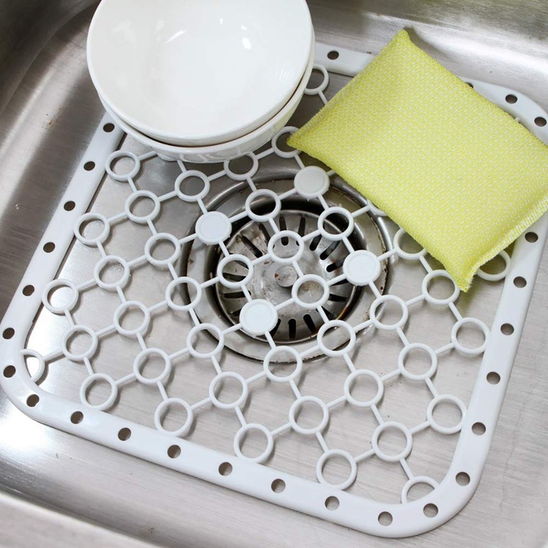 Sink Mat, PP Plastic Large Sink Protector Mat, Practical Dish