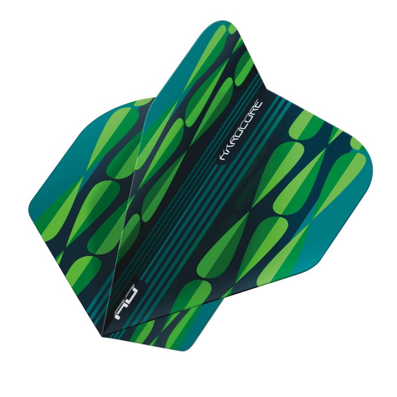 RED DRAGON Hardcore Radical Green Teardrop Dart Flight - 4