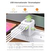 Reiseadapter Schuko 3-Pin Universal 4 x USB A, 1 x