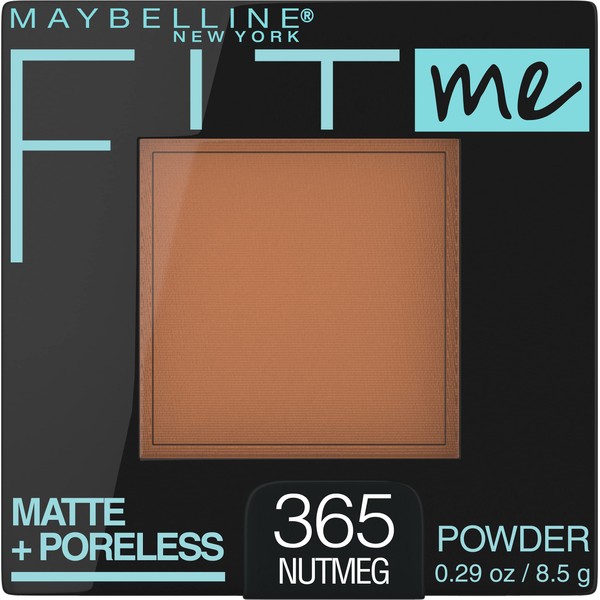 Maybelline Fit Me Matte + Poreless Pressed Face Powder Makeup, Nutmeg, 1 Count