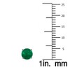 Genuine 5mm Round Emerald Gemstone Earrings Set in 14k White