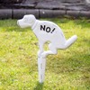 White Cast Iron No Fouling Dog Poo Sign Garden Lawn