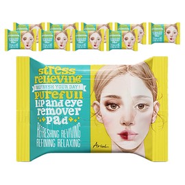 아리얼 스트레스 릴리빙 퓨어풀 립앤아이 리무버 패드 30p, 55g, 10개 Ariel Stress Relieving Puriful Lip and Eye Remover Pads 30p, 55g, 10 pcs