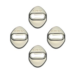 OKAYOHINN CRVF-MGY Honda CR-V Dedicated Striker Cover, Door Lock Cover, Plating, Accessory, Interior Parts, Stainless Steel, 4 PCS (Silver)