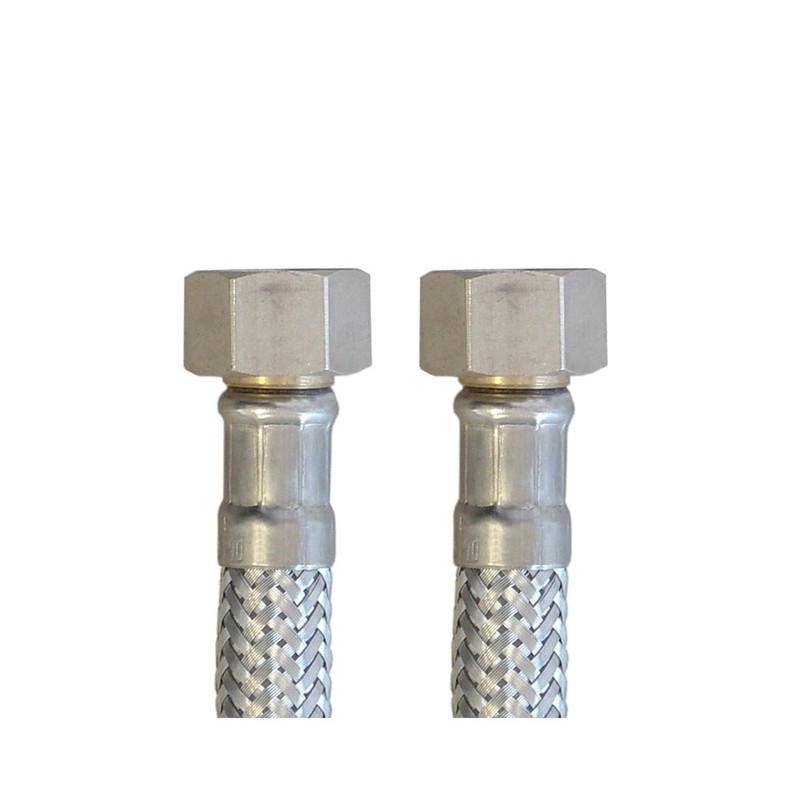 Reinforced hose 3/8 inch nut x 3/8 inch nut, flexible