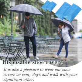 50 Pairs Disposable Waterproof Shoe Covers Transparent Shoe Covers Disposable Disposable Overshoes Elastic Band for Rain, Muddy Roads, for Men and Women