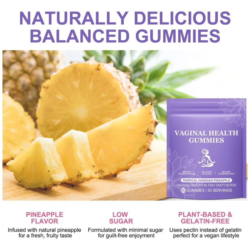 Gomitas Probióticas Vaginales Mxczbsm Con Sabor A Piña, 120