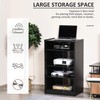 HOMCOM Media Cabinet, 4-Tier Stereo Cabinet, Record Player Stand with