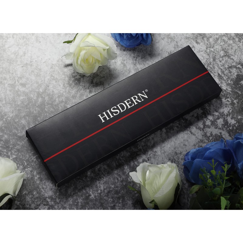 HISDERN Ties for Men Polka Dot Classic Handkerchief Formal Elegant
