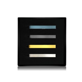 Roctee 4pcs Skinny Tie Clips for Men 1.69 Inch, Tie Clip Tie Bar Tie Bars Pins Clasps Set for Regular Ties Short Slim Thin Ties with Box Black Blue Gold Silver