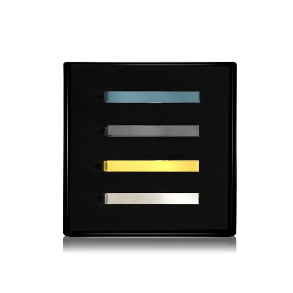 Roctee 4pcs Skinny Tie Clips for Men 1.69 Inch, Tie