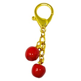 Isui Feng Shui Goods, Key Chain, Key Chain, Apple, Good Luck Charm, Amulet, Lucky Wallet Chain, Alloy, red