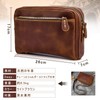 Luufan Clutch Bag, Genuine Leather, Men's, Second Bag, Leather, Small