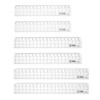 sourcing map Straight Plastic Ruler 15 cm, 18 cm, 20